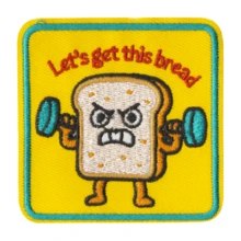 VAMOS CONSEGUIR ESSE PÃO Adesivo de Aventura ao Ar Livre de Anime Punk Rock Hippie, Remendo de Costura DIY Acessório de Vestuário, Bordado Remendo de Ferro para Roupas, Sapatos, Bolsas - Multicolorido - Visão 7