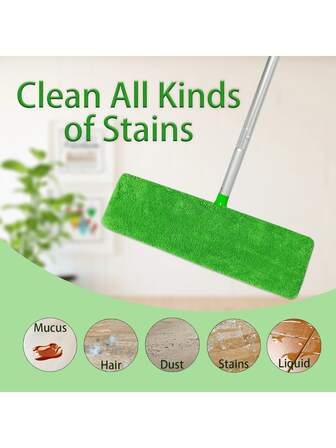 5/3/1Pieces Of Reusable Ultra-Fine Fiber Mop Pad - Super Absorbent And Durable Wet/Dry Cleaning Cloth, Gray Polyester With White Edge Round Design, Compatible With Most Flat Mops, Tile And Sub Adhesive Flooring, With Elastic Band Design, Can Be Installed With Standard Mop