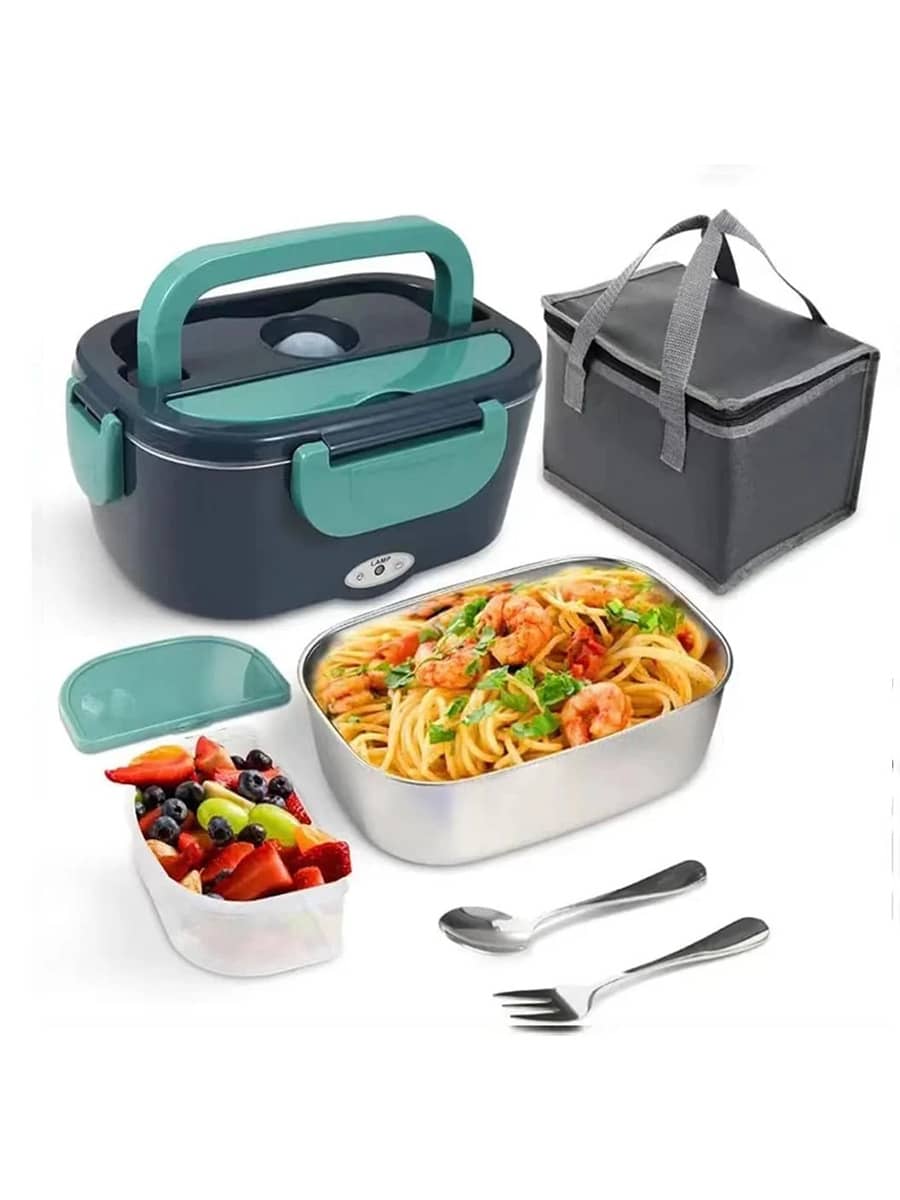 The All-In-One Portable Food Warmer: Large Capacity Electric Lunch Box For On-The-Go | Heat Your Meals Anywhere