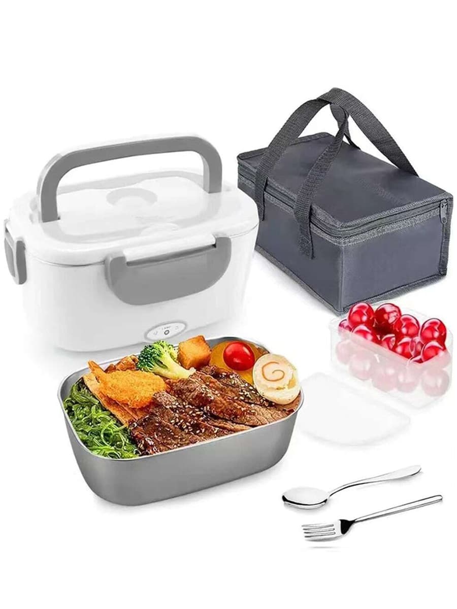 The All-In-One Portable Food Warmer: Large Capacity Electric Lunch Box For On-The-Go | Heat Your Meals Anywhere