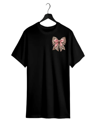 God Is Good All The Time T-Shirt With Cross, Leopard Bow &Amp; Dual Side Design, For Women [180G 100% Cotton, Lightweight And Breathable, Soft And Comfortable]