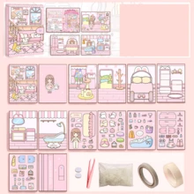 Wholesale Cute Diary Sticker Set, Layered Soothing Sticker Book For Girls & Kids, Stress Relief Toy - Multicolor - View 12