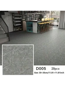 Waterproof Vinyl 10/20pcs Self-Adhesive SXP Marble Floor Tiles - 11.81"X11.81" Easy Peel & Stick Installation For Living Room, Bedroom, Balcony, Office Decor, Bathroom Floor Tiles