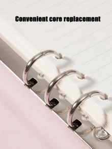 Taccuino guscio macaron A5, regalo per matrimoni e ufficio, blocco note all'ingrosso, pagine interne registro, ricambio fogli mobili, busta portadocumenti famiglia, scheda dati, libro di archiviazione A5, libro informazioni documenti, custodia portacertificati, taccuino riutilizzabile, raccoglitore ad anelli standard universitario, con tasca, etichetta e divisori, disponibile in 8 stili di colore ametista, essenziale per studenti e professionisti