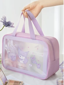 Sanrio Kuromi Transparent Purple Travel Kit, Official Licensed Waterproof Toiletry Bag with Zipper Closure and Handles, Gothic Cute Design for Gym Beach Pool, Gift for Teens E Girls Sanrio Collectors, Bathroom Necessities Holder, Stylish Storage Solution, Unique Gift Collectors, Bathroom Necessities Holder, Stylish Storage Solution, Unique Gift Collectors, Bathroom Necessities Holder, Stylish Storage Solution, Unique Gift. - 庫洛米 - 查看 5