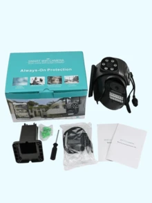 Câmera De Segurança Wi-Fi Externa Com 3 Lentes, 360°, Zoom Óptico, Visão Noturna, À Prova D'Água - Preto - Visão 6