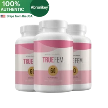 Abronikey True Fem Women's Hormonal Balance Supplement – 13-In-1 Herbal Blend With Saw Palmetto, Fenugreek, Maca & Vitex – Daily Support For Mood, Energy, Menstrual & Menopausal Health – Vegan, Non-GMO – 100% Natural (Pack Of 3) - 3 Bottles - 查看 1