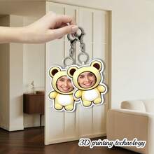 Customized Photo Keychain, Personalized Keychain, Teddy Bear, Suitable For Father's Day, Mother's Day, Halloween, Christmas, Christmas Eve, Valentine's Day, Birthdays, Personalized Anniversaries - Multicolor - View 10