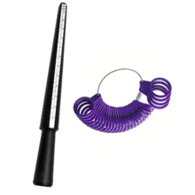 1 Set Professional Jewelry Tools, Ring Sizer Finger Gauge, Ring Size Measuring Tool, DIY Jewelry Making Tool Kit, Reusable Plastic Ring Mandrel