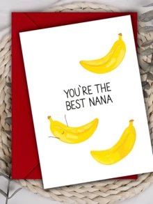 طقم بطاقة تهنئة للجدة - بطاقة مضحكة وإبداعية "أنت أفضل جدة" مع مغلف