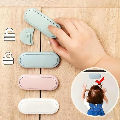 20/10/6 PIEZAS/Bloqueo para niños, Bloqueo de puerta de gabinete, refrigerador y congelador sin taladro, Protección contra pellizcos de dedos para bebés y niños pequeños, Decoraciones y regalos para baby shower y familia, Paquete a prueba de gabinetes, de gabinete y refrigerador para bebés, Bloqueo de refrigerador a prueba de bebés con adhesivo adhesivo para gabinetes, horno, cajón, refrigerador