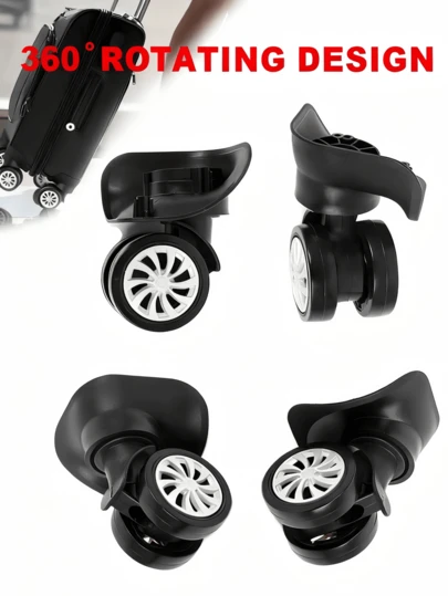 2pcs/4pcs Replacement Swivel Wheels For Suitcase, Luggage Repair Wheels, Luggage Replacement Wheels, Luggage Accessories, Swivel Wheels, Suitcase Casters, Fabric Suitcase, Luggage Wheels, Luggage Accessories, Replacement Handle Wheels, Luggage Wheel Accessories, Classic Roller Suitcase, Luggage Replacement Wheels, Travel Accessories.
