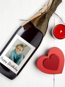 1-60pcs Personalized Bottle Labels, Custom Newspaper Photo Stickers, Bottle Labels With Photos, Champagne Labels, Whiskey Labels, Tequila Labels - Suitable For Engagement, Anniversary - Multicolor - View 5