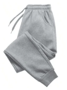 Kit Of 3 Thick Men's Sweatpants – Comfort And Style With Cuff And Elastic Waistband - 藍白色 - 查看 3