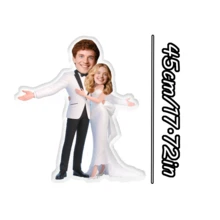 1 Almohada personalizada y personalizada: admite personalización de patrones de rostro de pareja única, utilizando tecnología de impresión de alta definición de doble cara, diseñada con un concepto de tema de boda. La almohada y la funda de almohada están hechas de tela suave y amigable con la piel, combinando la comodidad del lavado a máquina y el cuidado del lavado a mano. Adecuado para aniversarios, aniversarios de bodas, bodas y regalos de cumpleaños.