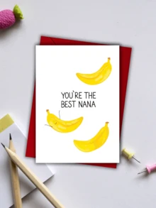 طقم بطاقة تهنئة للجدة - بطاقة مضحكة وإبداعية "أنت أفضل جدة" مع مغلف