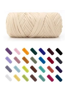 Hilo de camiseta premium - 200g/Pc Hilo elástico de alta calidad, hilo de poliéster suave y elástico para proyectos de ganchillo vibrantes, ideal para decoración del hogar, manualidades DIY como tejido DIY, proyectos de ganchillo, bolsos tejidos a mano, cestas, mantas, alfombras, zapatos, pantuflas, cojines y muñecas, hilo multicolor | Hilo de poliéster | Hilo acrílico | Accesorios de punto