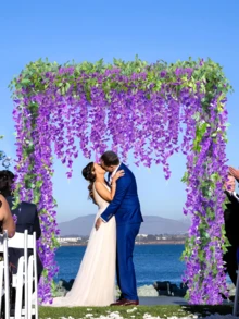 Nejlue Artificial Flowers/Plants1111 Home & Living 1 Set de 10 flores de 6 pies de Glicinia artificial, flores de vid falsas de plástico decorativas, para cubrir y envolver techos, decoración del hogar, decoración de habitaciones, decoración de jardines, decoración de paredes, decoración interior y exterior, decoración de dormitorios, decoración de bodas, decoración de mesas, decoraciones de fiestas, decoraciones de Halloween, decoraciones de cumpleaños, decoraciones navideñas, decoraciones de árboles de Navidad, guirnaldas navideñas