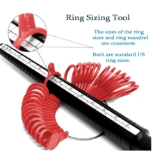 1 Set Professional Jewelry Tools, Ring Sizer Finger Gauge, Ring Size Measuring Tool, DIY Jewelry Making Tool Kit, Reusable Plastic Ring Mandrel