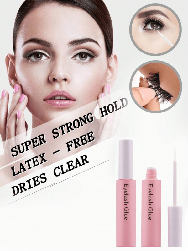 1PC 6ml Clear Eyelash Glue, Waterproof Super Strong Hold False Eyelash Adhesive, Brush On Lash Glue For False Eyelashes, Quick Drying And Long Lasting Lash Glue Lash Glue, Eyelash Glue