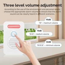 Magnetic Anti-Theft Alarm For Home Security, Wireless Door/Window Sensor Alarm, Vibration Alarm, Magnetic Door Sensor, 130dB Wireless Security Alarm, Door/Window Alarm, Door Bell Anti-Theft Alarm, Adjustable Volume, Home Safety, Suitable For Doors, Windows, Garage, Apartment, Refrigerator, Drawers, Safes