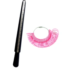 1 Set Professional Jewelry Tools, Ring Sizer Finger Gauge, Ring Size Measuring Tool, DIY Jewelry Making Tool Kit, Reusable Plastic Ring Mandrel