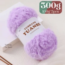 3pcs 300g Faux Fur Plush Yarn, Soft And Easy To Weave, For Weaving Scarves, Hats, Coats, Babies, Blankets, Various High-End Household Items, DIY Handicrafts