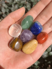 鱼缸装饰石，抛光水晶石，绿玛瑙，玫瑰石英，粉水晶等，50克天然水晶鱼缸，水族箱装饰，彩色鱼缸装饰石1件