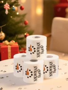 1 Roll Christmas Printed Rolling Paper, Christmas Toilet Paper, Disposable Kitchen Paper Towels, Merry Christmas Rolled Paper Napkins, Christmas Table Decor Napkins, Christmas Disposable Tableware, 2025 Christmas Home Decor, Christmas Room Decor, Christmas Kitchen Decor - Multicolor - View 3
