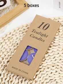 50pcs/10pcs Round Mini Aluminum Shell Butter Tea Wax Theme Holiday Decoration Proposal Candle Decoration, Hotel Tea Brewing Insulation Small Candle Multi-Color Round Tea Candle, Romantic Handmade Candle, Wedding Party Home Decoration Gift