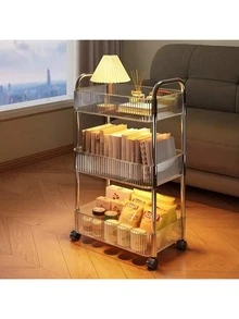 Transparent Multipurpose Organizer Cart With Wheels For Manicure, Bathroom, Laundry, Books, Fruit Bowl - 無色 - 查看 9