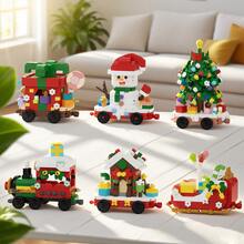 1638 件圣诞火车积木套装，圣诞节节日礼物装饰，精美设计的圣诞火车，配有礼品盒、雪人、圣诞树装饰，充满节日圣诞气氛，创意圣诞礼物，可爱的设计，节日礼物，家居装饰，客厅装饰，成人积木套装，圣诞礼物，新年礼物 - 聖誕火車套裝 - 查看 5