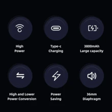 BAOFENG BF-1909 10W Walkie-talkie inalámbrico portátil UHF 400-470 MHz,Type-C - Negro - Ver 11