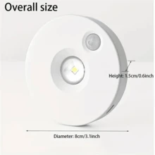 1/3/6pcs LED Round Night Light, Ice Ball Lamp, Cabinet Light, LED Spotlights With Remote Control And Button, USB Rechargeable Cabinet Light, Suitable For Wardrobe, Cabinet, Kitchen, Bedroom Wall, Cabinet, Corridor, Bedroom Decor, Kitchen Lighting, Ambient Lighting (250mAh) - USB - View 6