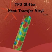 1roll TPU Glitter Heat Transfer Vinyl , 9.84X40IN, For Shirts, Easy To Cut & For Heat Vinyl Design