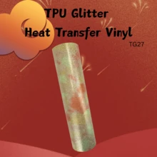 1roll TPU Glitter Heat Transfer Vinyl , 9.84X40IN, For Shirts, Easy To Cut & For Heat Vinyl Design