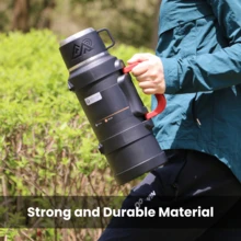 67oz 2000ml Large Water Bottle, Vacuum Insulated For Hot Coffee, 2.0L Stainless Steel Flask With Cup, Handle & Strap, 316 Inner Liner For Hot & Cold Drinks, For Outdoor, Camping, Sports, Travel - Dark Green - View 6