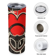 1pc 20oz Personalized Name Printed Water Bottle, Double-Walled Insulated Leak-Proof And Reusable Stainless Steel Cup With Lid And Straw, Suitable For Birthday, Christmas, Easter For Children's Day, For Father's Day, For Graduation, For Weddings, For Housewarming Dining Room, Living Room, Bedroom, Office, Tea Room, Home, School