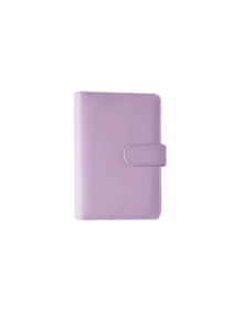Taccuino guscio macaron A5, regalo per matrimoni e ufficio, blocco note all'ingrosso, pagine interne registro, ricambio fogli mobili, busta portadocumenti famiglia, scheda dati, libro di archiviazione A5, libro informazioni documenti, custodia portacertificati, taccuino riutilizzabile, raccoglitore ad anelli standard universitario, con tasca, etichetta e divisori, disponibile in 8 stili di colore ametista, essenziale per studenti e professionisti