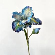 1支逼真仿真鸢尾花 - 双头EVA材质 | 油画般色调，自然迷人 | 家居装饰佳品，适用于家居装饰、厨房装饰、餐桌摆饰、冬季装饰、订婚婚礼派对庆典摄影道具、节日场景布置、圣诞节装饰、新年装饰、情人节、感恩节、母亲节礼物 - 彩色 - 查看 11