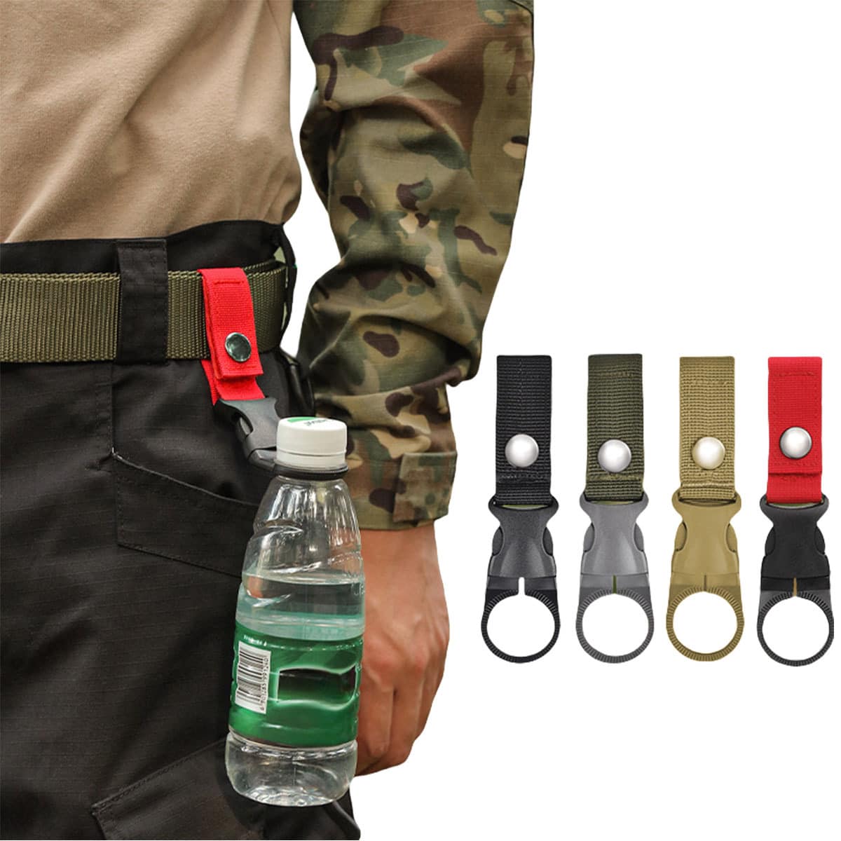 织带扣钩水瓶夹户外尼龙徒步登山扣带背包挂钩露营夹 - 彩色 - 查看 1