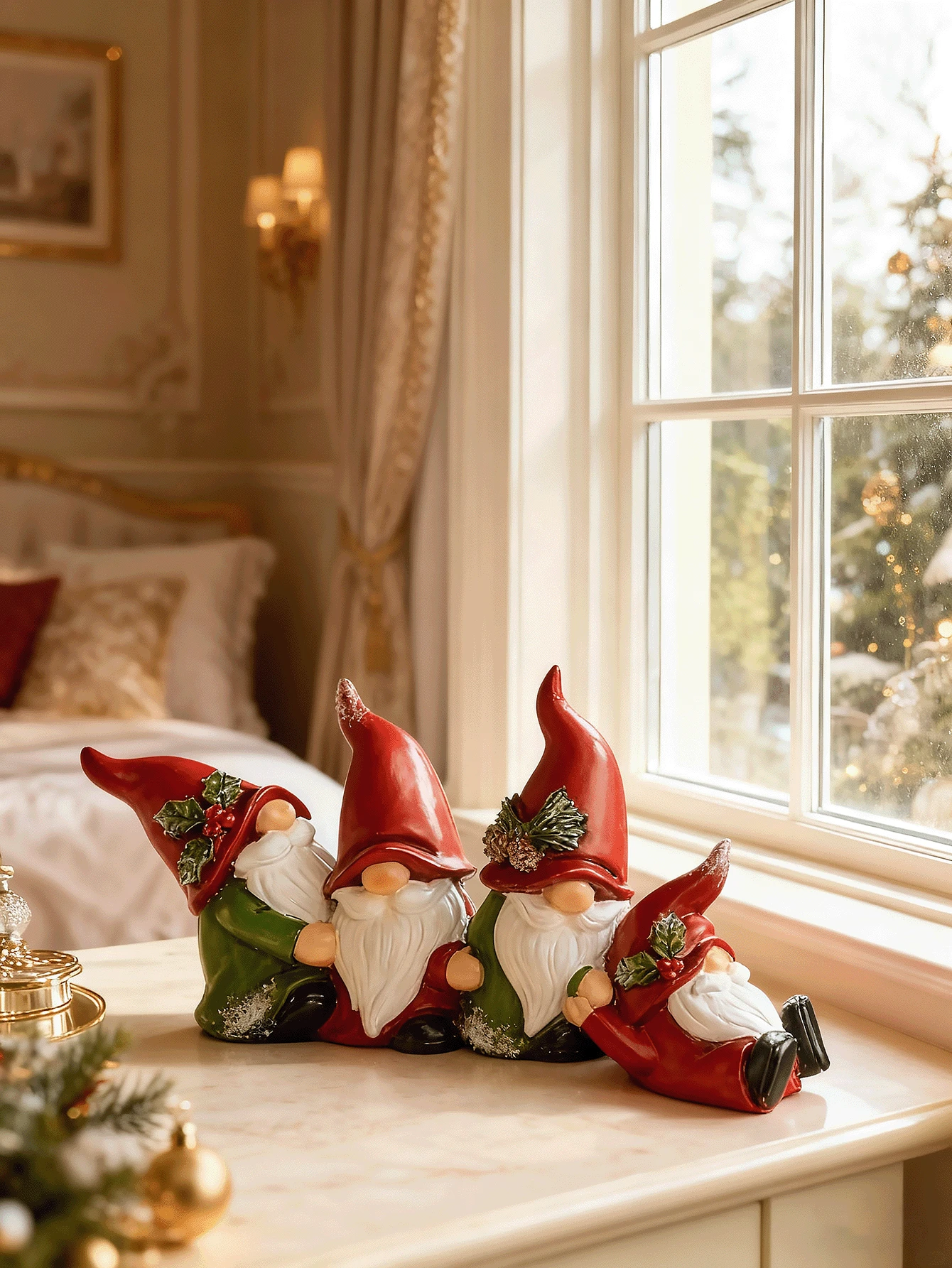 1 pezzo Statua di Gnomo Natalizio - Simpatica Statuetta in Resina di Gnomo | Statuetta in Miniatura di Nano da Scrivania, Decorazione Scultorea, Adatta per Decorazione Casa, Ufficio, Ottimo Regalo per Natale, Inverno, Decorazioni, Casa, Decorazione Matrimonio, Decorazione Casa, Scatola Portaoggetti per Gioielli, Decorazione Festa di San Valentino Compleanno