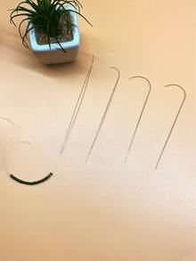 Delicate Curved Beading Needles, Suitable For Seed Bead Stringing, Can Be Used With Rotating Plate To Save Time On Bracelet And Necklace Making, Facilitates Complex Weaving Patterns - Silver - View 2