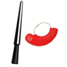 1 Set Professional Jewelry Tools, Ring Sizer Finger Gauge, Ring Size Measuring Tool, DIY Jewelry Making Tool Kit, Reusable Plastic Ring Mandrel