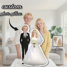 1 Almohada personalizada y personalizada: admite personalización de patrones de rostro de pareja única, utilizando tecnología de impresión de alta definición de doble cara, diseñada con un concepto de tema de boda. La almohada y la funda de almohada están hechas de tela suave y amigable con la piel, combinando la comodidad del lavado a máquina y el cuidado del lavado a mano. Adecuado para aniversarios, aniversarios de bodas, bodas y regalos de cumpleaños.