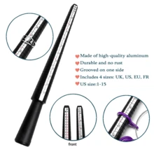 1 Set Professional Jewelry Tools, Ring Sizer Finger Gauge, Ring Size Measuring Tool, DIY Jewelry Making Tool Kit, Reusable Plastic Ring Mandrel