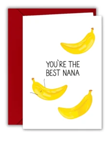 طقم بطاقة تهنئة للجدة - بطاقة مضحكة وإبداعية "أنت أفضل جدة" مع مغلف