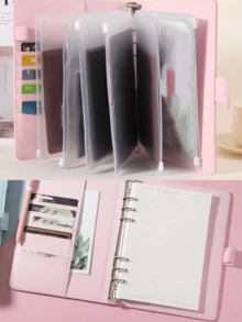 Taccuino guscio macaron A5, regalo per matrimoni e ufficio, blocco note all'ingrosso, pagine interne registro, ricambio fogli mobili, busta portadocumenti famiglia, scheda dati, libro di archiviazione A5, libro informazioni documenti, custodia portacertificati, taccuino riutilizzabile, raccoglitore ad anelli standard universitario, con tasca, etichetta e divisori, disponibile in 8 stili di colore ametista, essenziale per studenti e professionisti