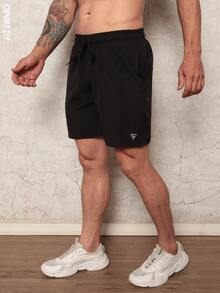Kit 3 Shorts Elastane Mauricinho Beach Men's With Lycra Gym Running Cross Plain Basic - 黑色/米色/皇家 - 查看 4