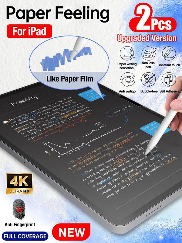 Yezodawee 2 pezzi di pellicola protettiva per schermo con sensazione di carta per iPad 10a generazione da 10,9 pollici (2022)/iPad 11a generazione A16 2025, pellicola opaca in PET extra spessa per la scrittura, compatibile con Face ID e Pencil, anti-graffio, senza bolle, sensibilità elevata e anti-riflesso, anti-impronte digitali, installazione facile con effetto carta opaca